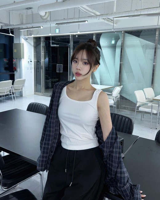 베이직 골지 나시