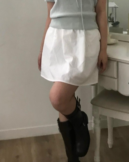 보딘 비비홀 플레어 미니 스커트