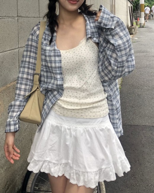 헤미 레나 레이스 치마바지